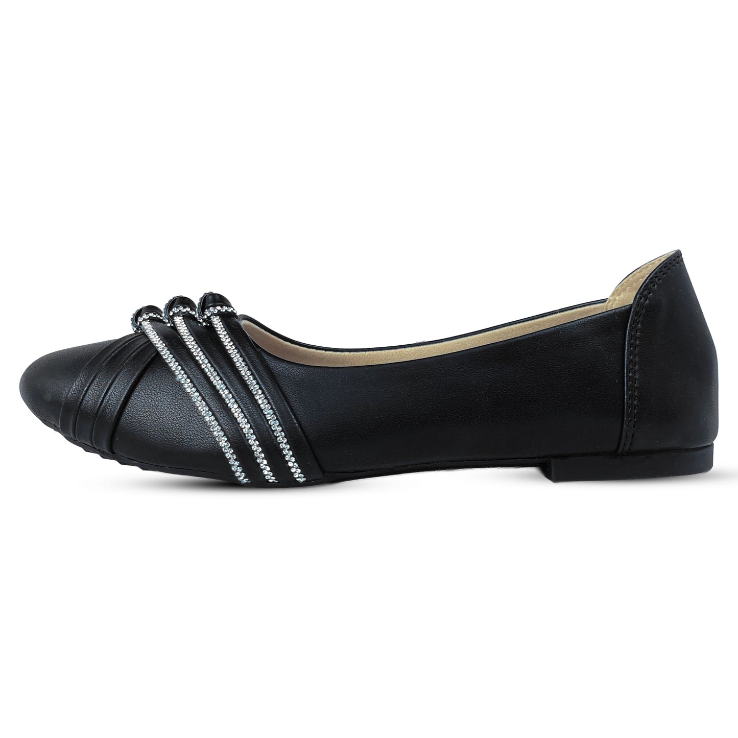 Stylish Women's Pump with Elegant Knot Detail and Sparkling Embellishments