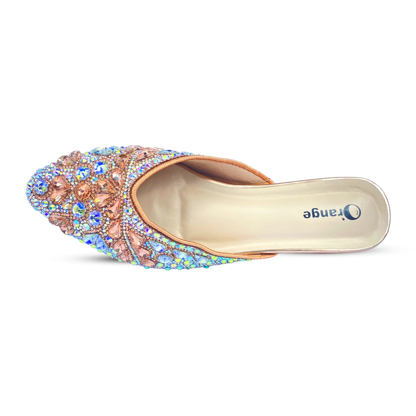 Golden Fancy Closed Toe Low Heel Women’s Belly – Elegant and Comfortable for Any Occasion