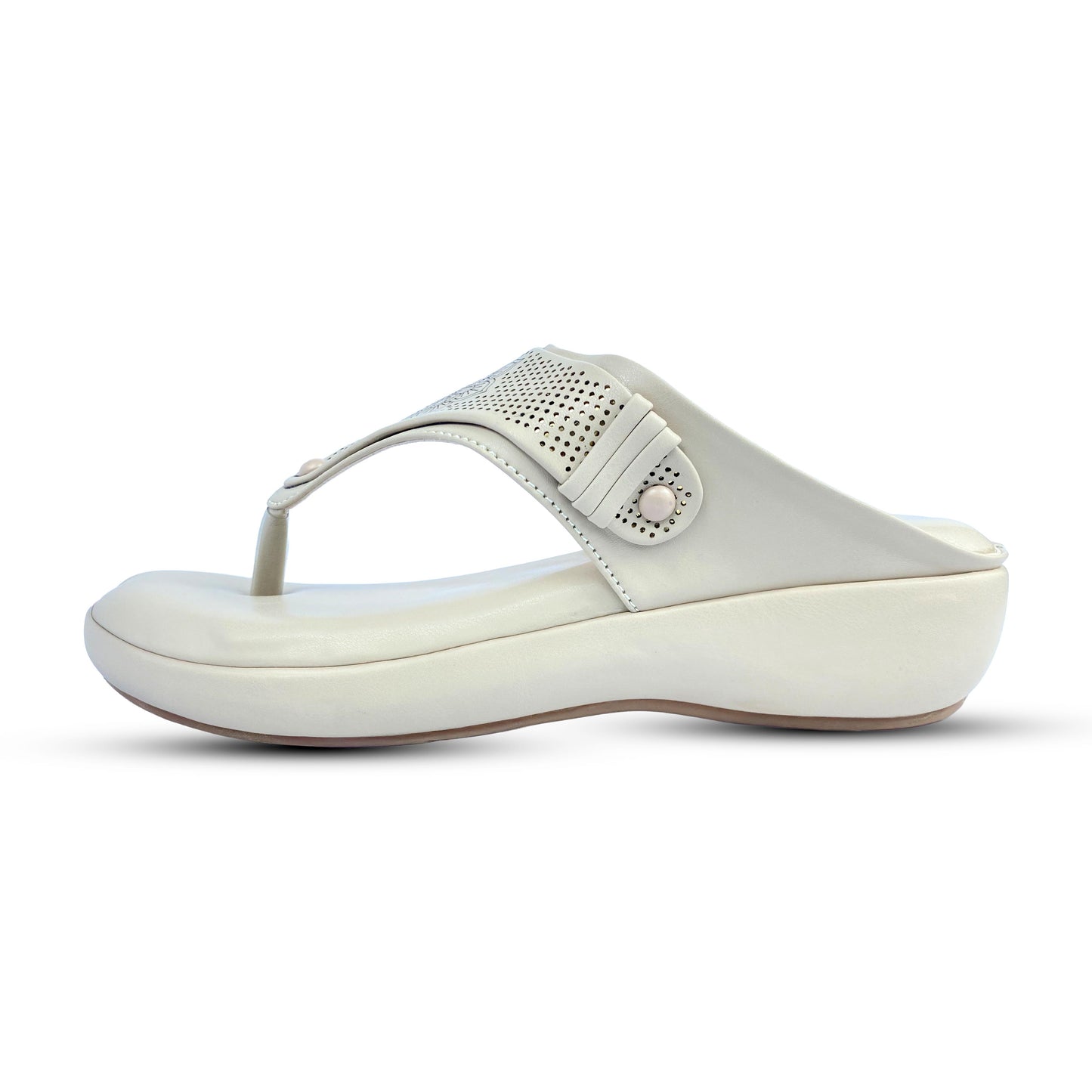 Two Finger Dr. Sandal for Men & Women – Comfortable White Sandals for Casual Wear