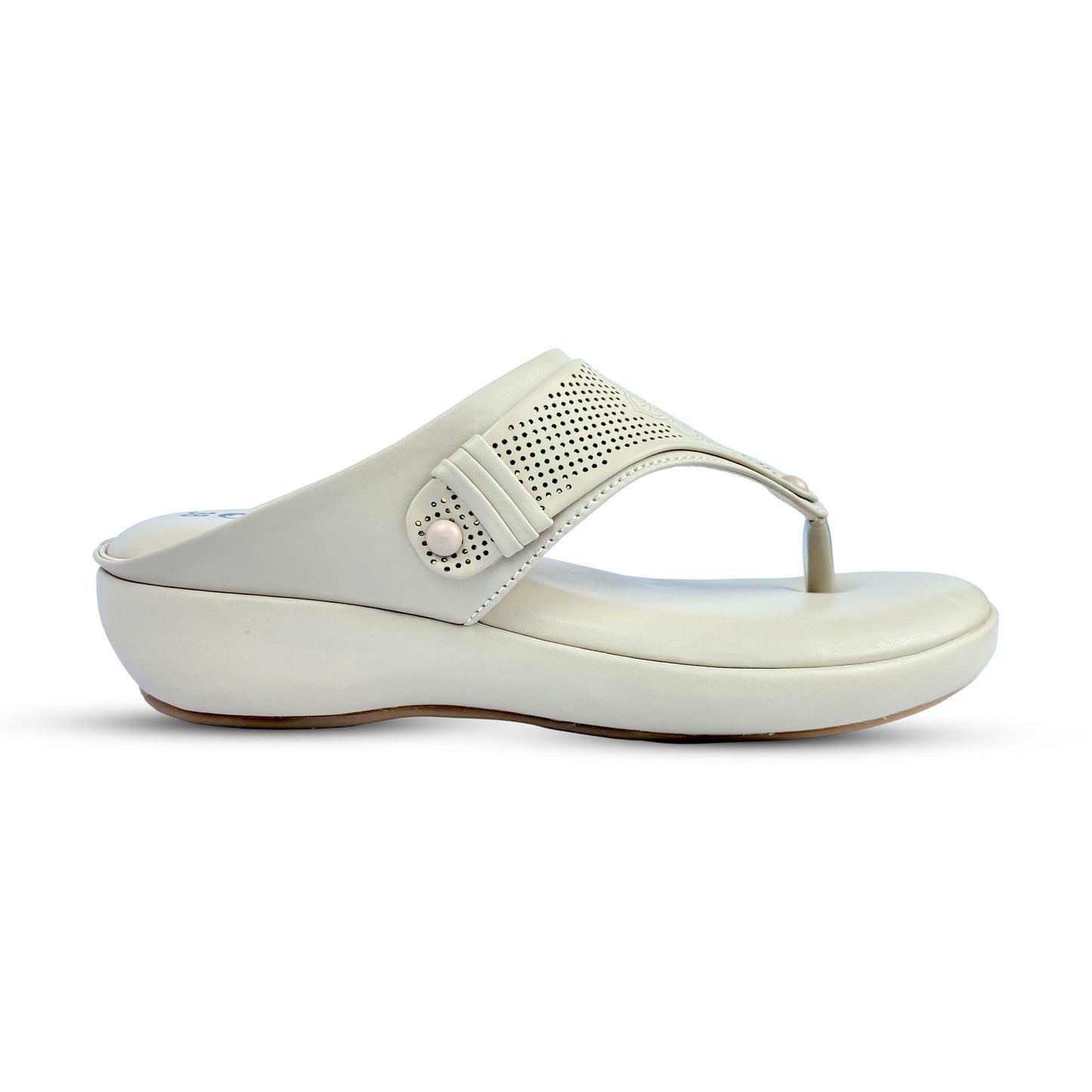 Two Finger Dr. Sandal for Men & Women – Comfortable White Sandals for Casual Wear