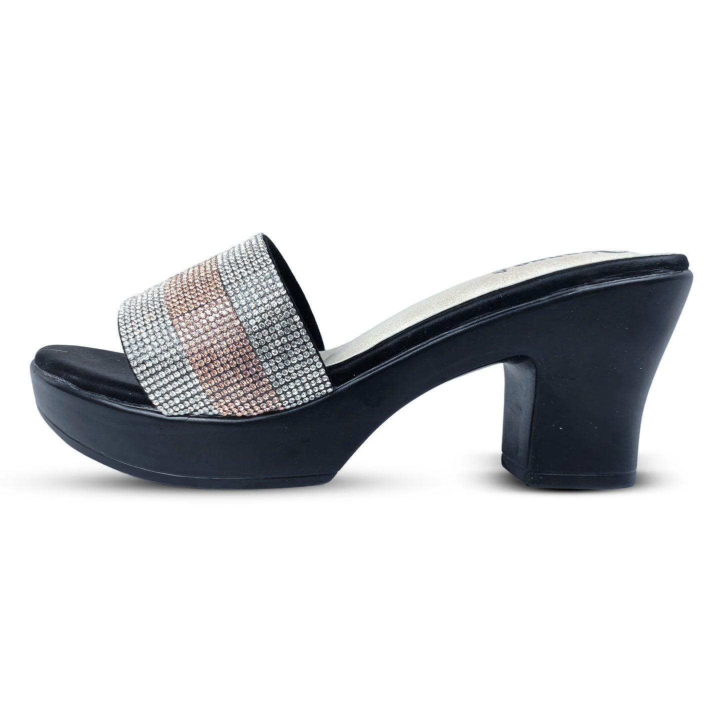 Without Belt Luxurious Stone High Heel Shoes at a Reasonable Price