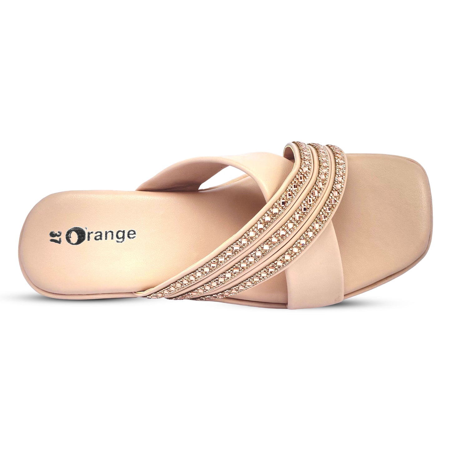 Ladies Casual Slippers – Comfortable Slide with Sparkling Crystal Straps
