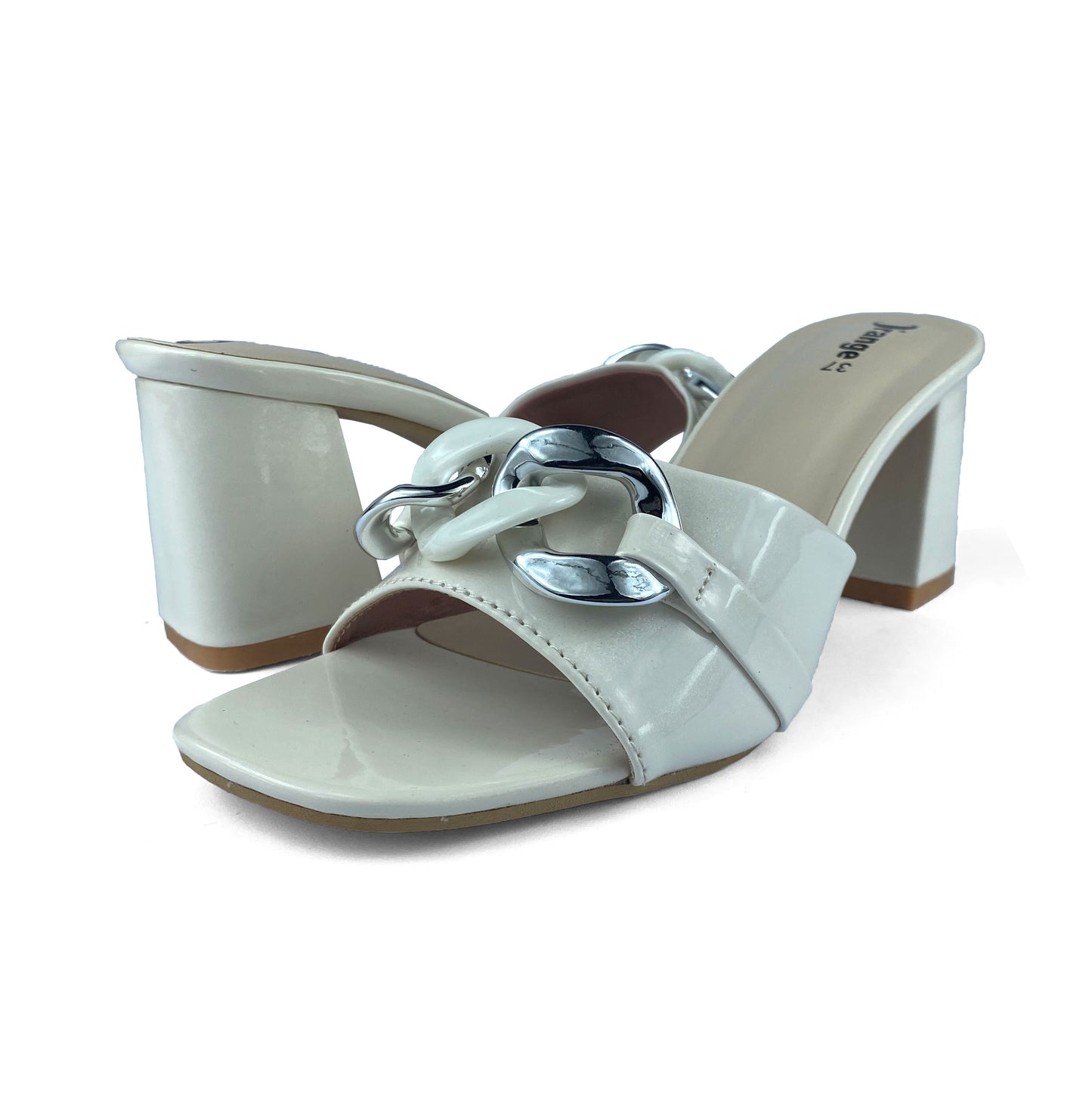 Square Toe Heel Sandals for Ladies | Olive Green Heel Sandals | O'range