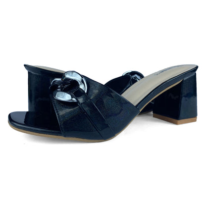 Square Toe Heel Sandals for Ladies | Olive Green Heel Sandals | O'range