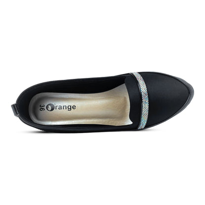 Elegant Comfortable Heels with Sparkling Rhinestone Detail - Perfect for All-Day Wear