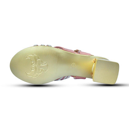 Ladies Heel Sandals – Stylish, Comfortable Block Heel Sandals for Formal & Casual Wear