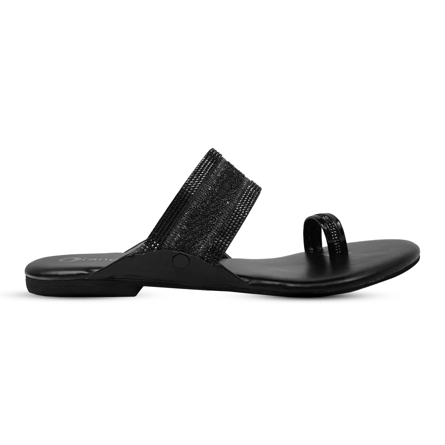 Women Sleek Textured Toe Loop Flats – Elegant & Comfortable Slip-On Flats with Stylish Design