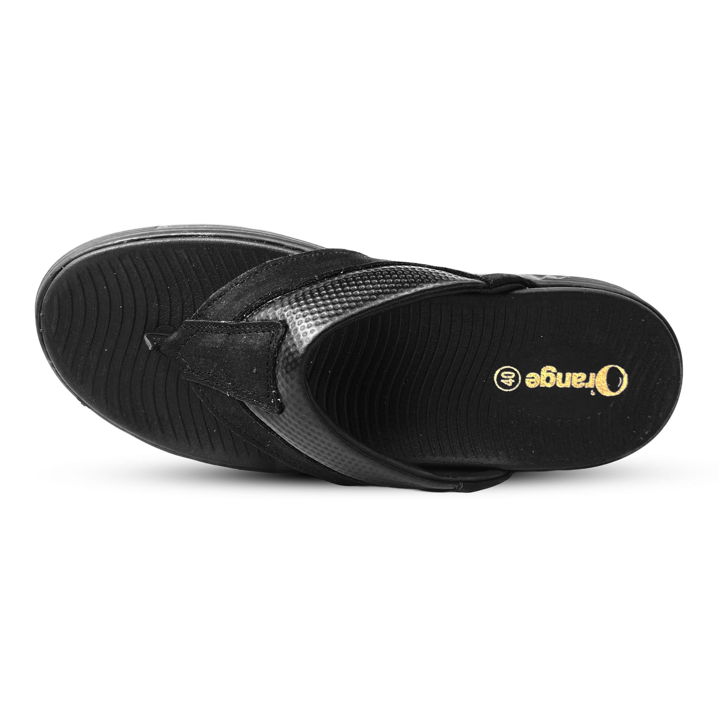 Men's Black Nubuck Leather Toe-Post Sandal – Comfortable and Stylish Sandals for Everyday Wear