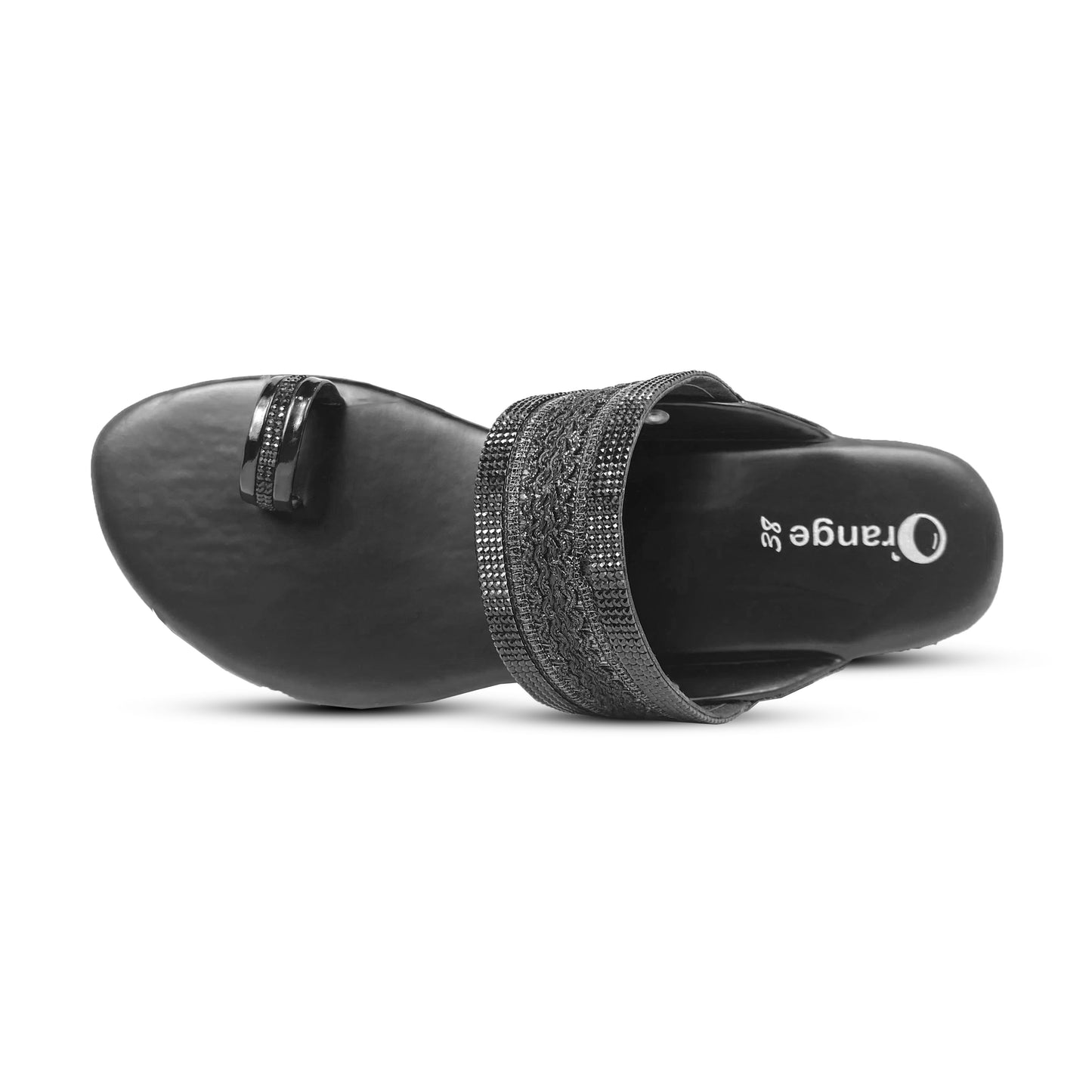 Women Sleek Textured Toe Loop Flats – Elegant & Comfortable Slip-On Flats with Stylish Design