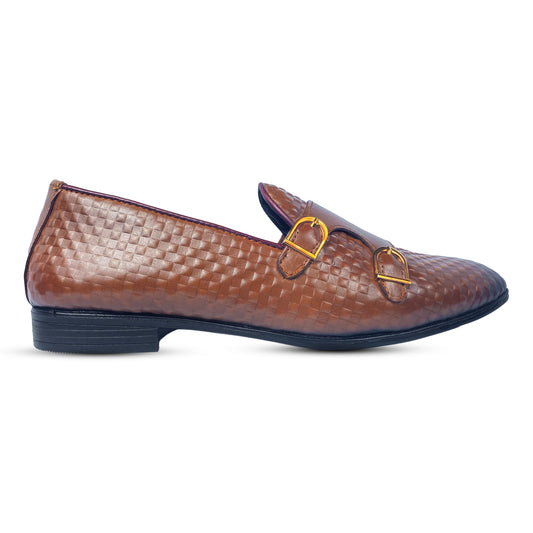 Woven Monk Strap Loafers – Elegant, Comfortable Loafers with Classic Woven Design