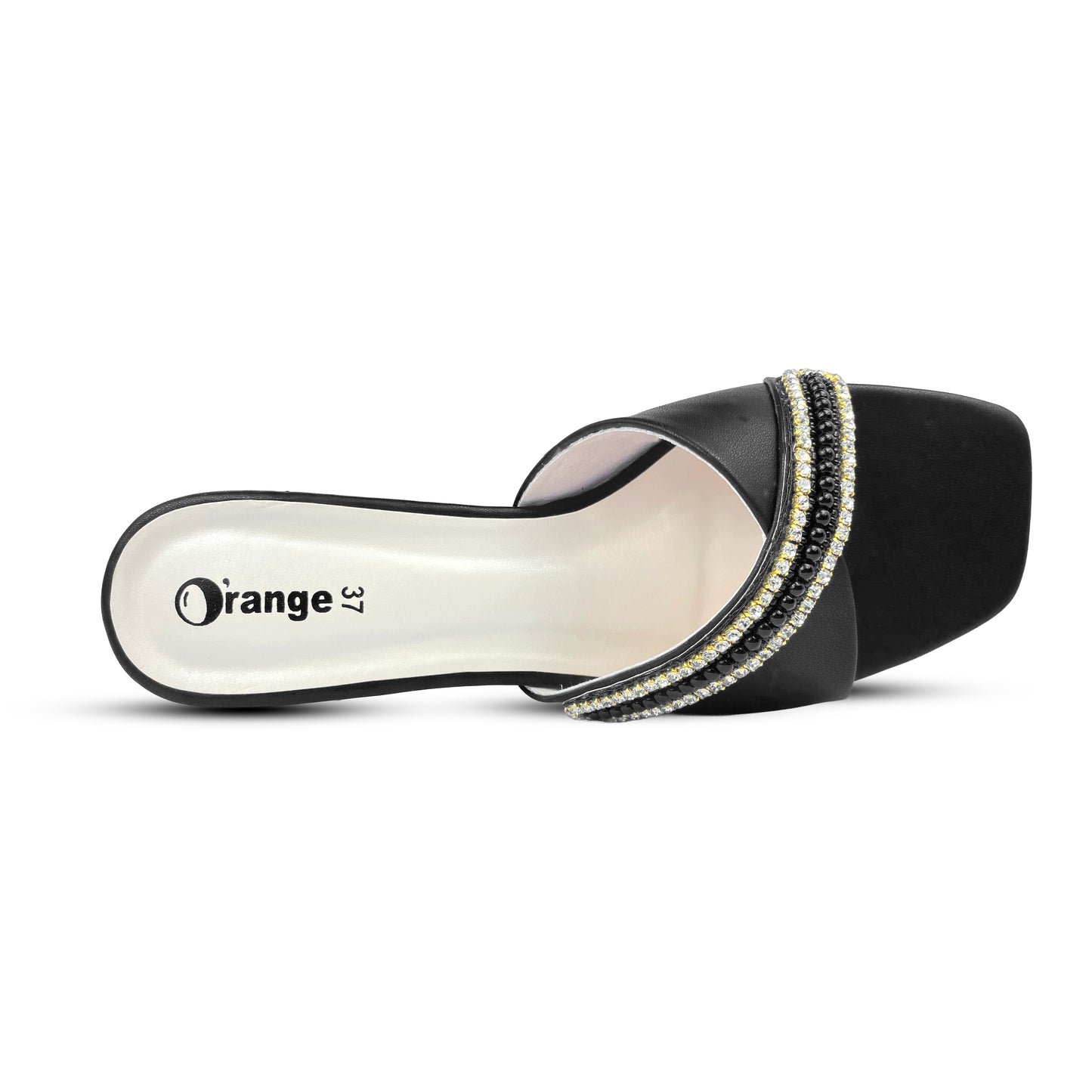 Chic Mid Heel Sandal for Women – Stylish Pink Slide with Elegant Metallic Buckle Design