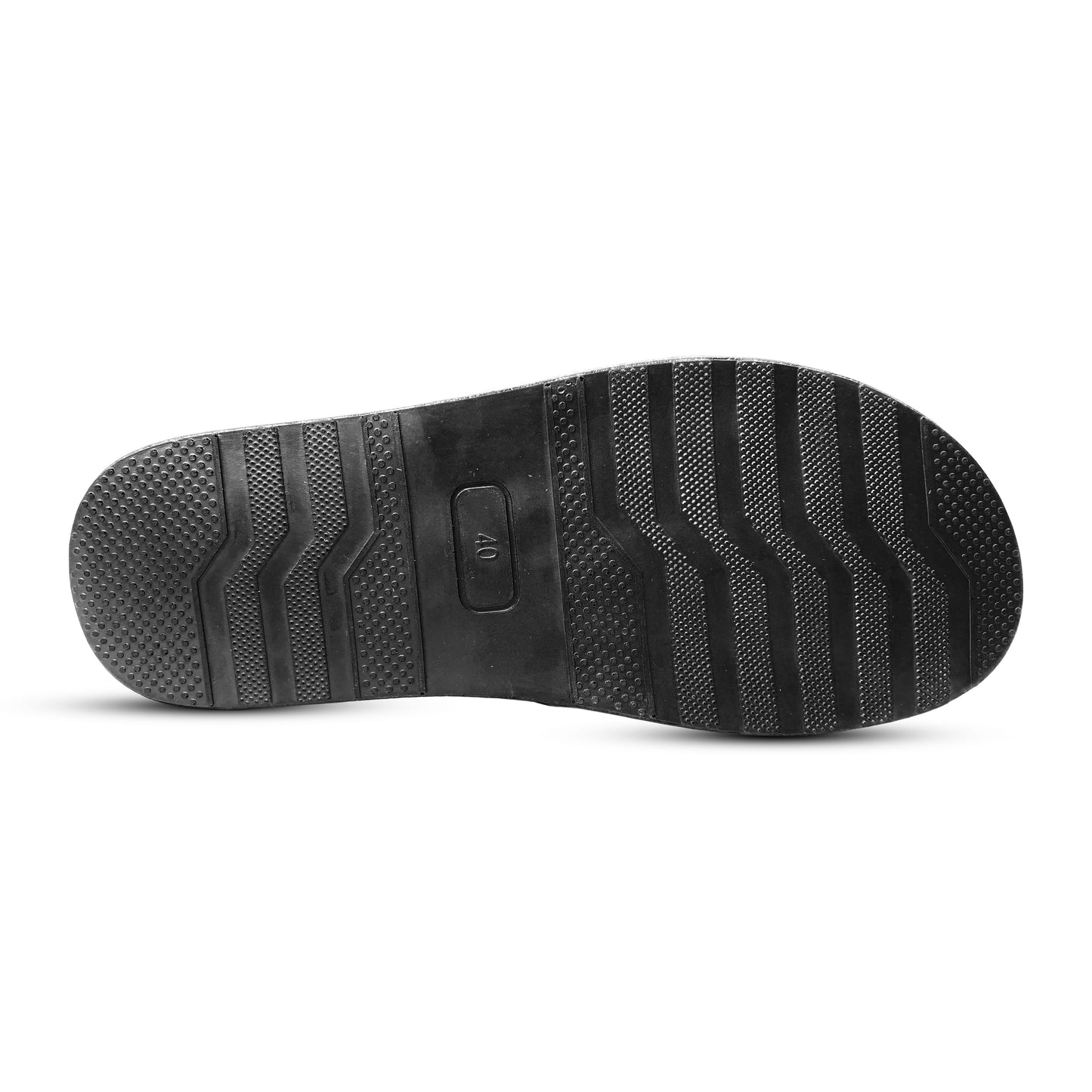 Men's Black Nubuck Leather Toe-Post Sandal
