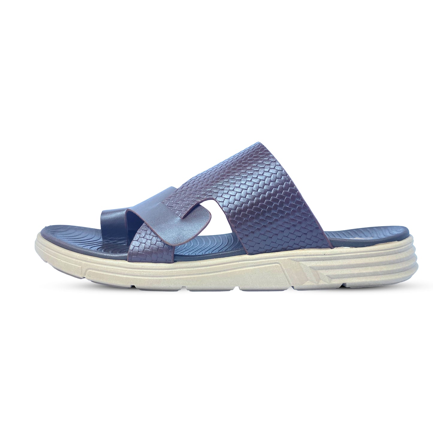 Premium Men’s Black Textured Leather Sandals