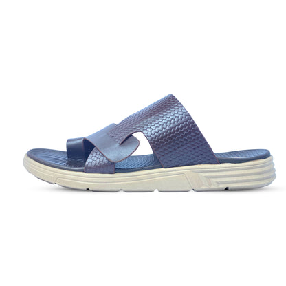 Premium Men’s Black Textured Leather Sandals