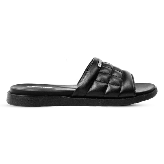 Men's Black Nubuck Leather Toe-Post Sandal