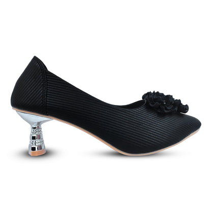 Trendy Pink Heels for Women – Chic Floral Design with Sparkling Heel for Stylish Comfort