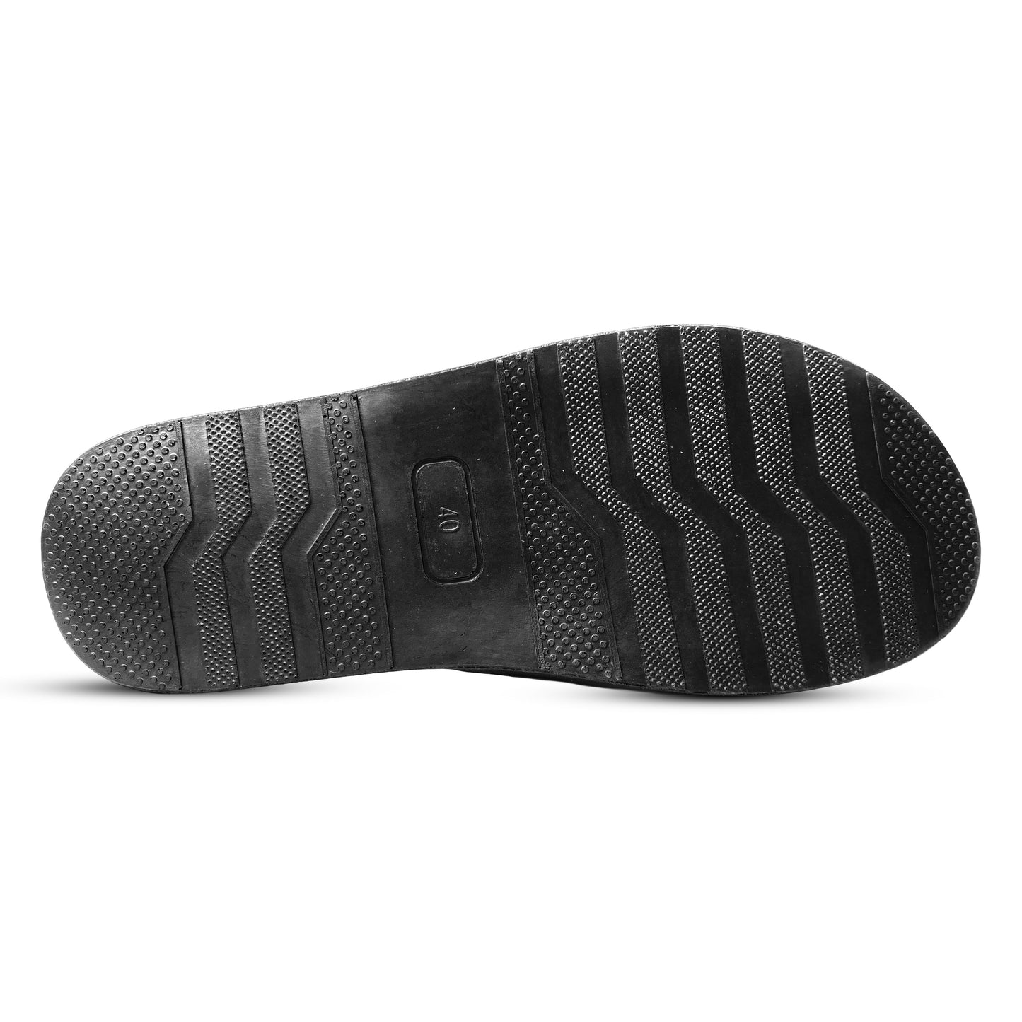 Men's Black Nubuck Leather Toe-Post Sandal