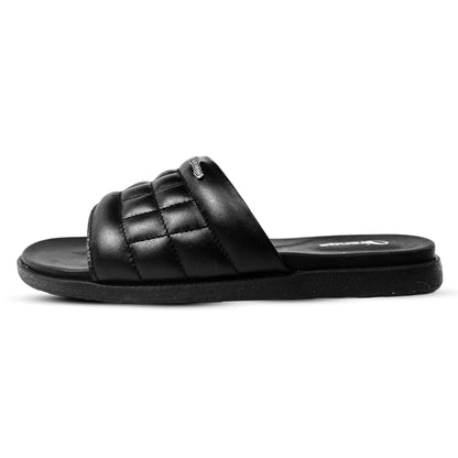 Men's Black Nubuck Leather Toe-Post Sandal