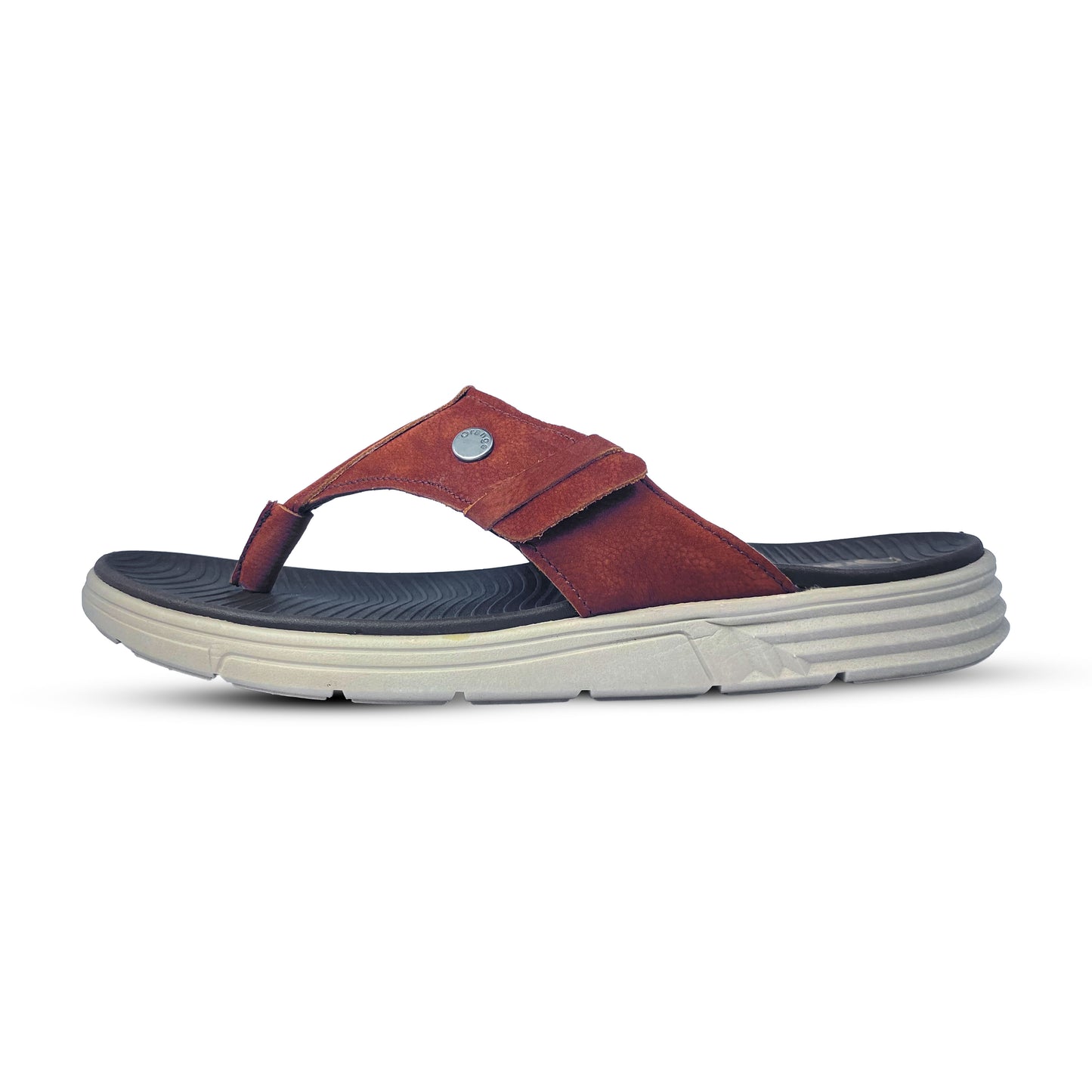 Men's Black Nubuck Leather Toe-Post Sandal – Comfortable and Stylish Sandals for Everyday Wear