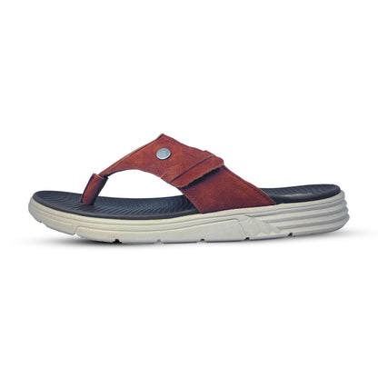 Men's Black Nubuck Leather Toe-Post Sandal – Comfortable and Stylish Sandals for Everyday Wear